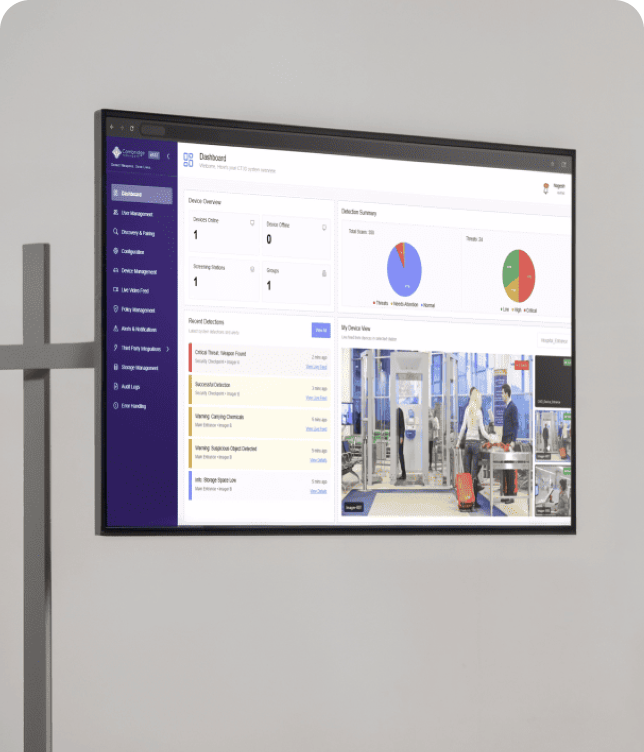 Screen with Cambridge Terahertz dashboard